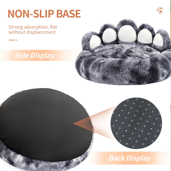 Fun Fluffy Paw Shaped Dog Bed