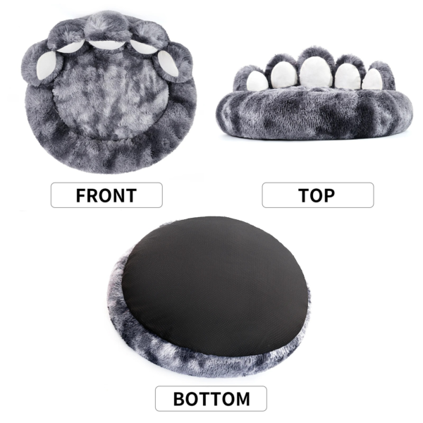 Fun Fluffy Paw Shaped Dog Bed