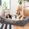Large Orthopedic-Foam Dog Bed W/ Removable Cover